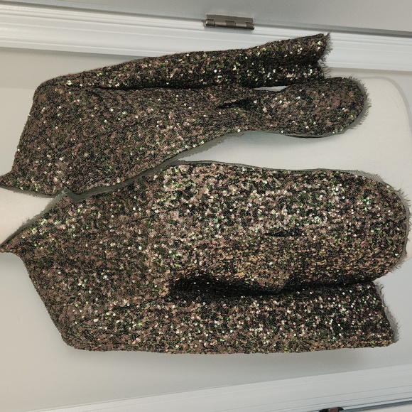 Zadig & Voltaire Verys Sequin Open Front Blazer Jacket Size 36 - Picture 10 of 13